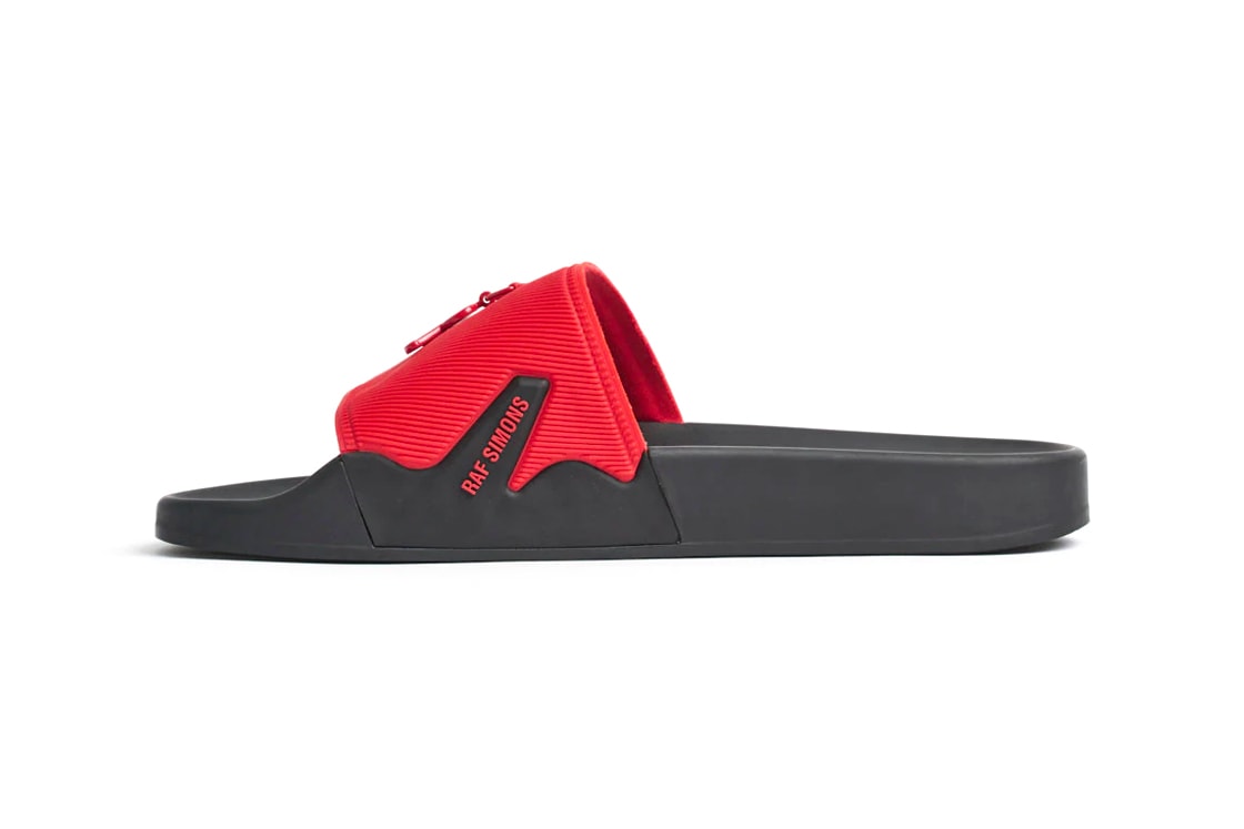 Raf Simons Astra Slide Spring Summer 2022 Black Red Machine-A Release Information Drops Footwear 