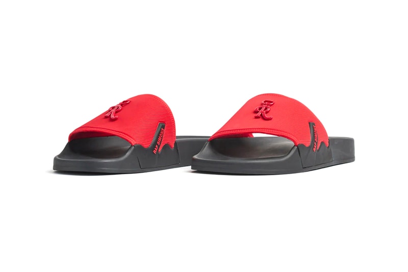 Raf Simons Astra Slide Spring Summer 2022 Black Red Machine-A Release Information Drops Footwear 