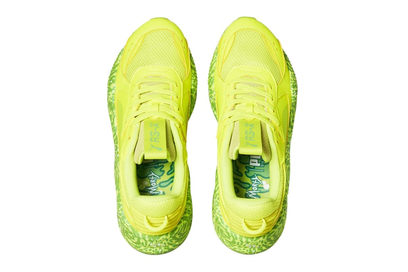 The 'Rick and Morty' x PUMA RS-X Has an Official Release Date 386781-01 neon yellow lamelo rick and morty mb.01 adult swim 