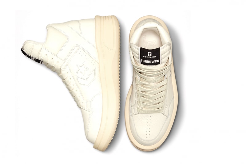 Rick Owens DRKSHDW x Converse Revisit the Bulky TURBOWPN Sneakers clay egret colorways leather platform soles weapon release info date price