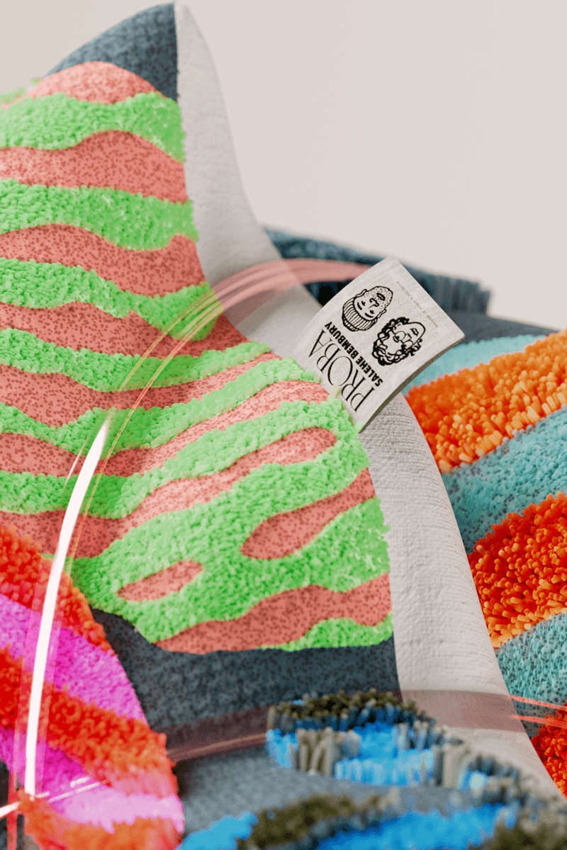 Salehe Bembury and Studio Proba Collaborate on Colourful Cushions Absorbed Languge