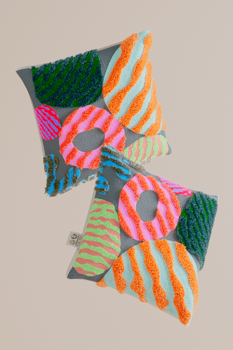 Salehe Bembury and Studio Proba Collaborate on Colourful Cushions Absorbed Languge
