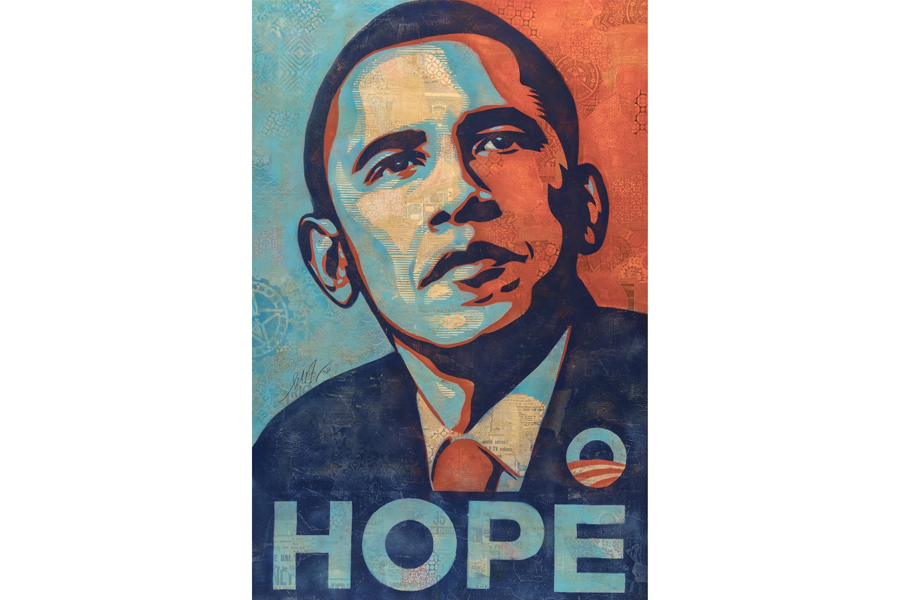 Shepard Fairey Original Barack Obama Presidential run $735,000 usd Heritage Auctions sale 2008 election USA 