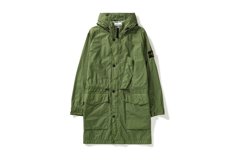 Stone Island Spring Summer 2022 AGGRESSIVE GOMMATO Capsule New Arrivals HBX Release Info Buy Price Parka Olive Green Lightweight