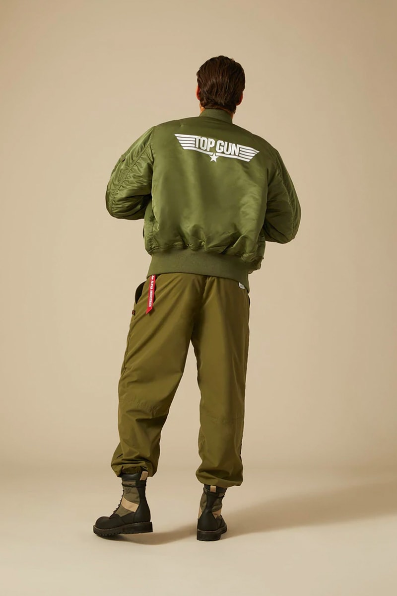 Alpha Industries Top Gun Capsule flight school air force us iceman t shirt bombers ma 1 CWU 45P tom cruise sage green black release info date price