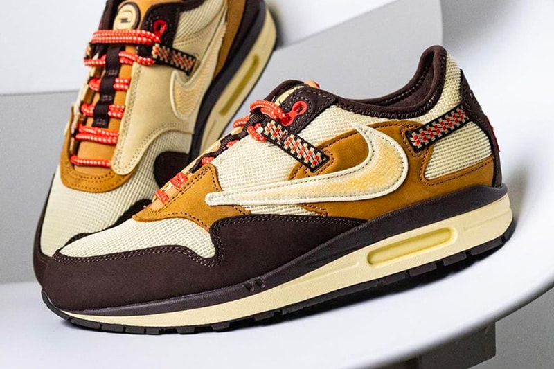 Nike Travis scott nike air max 1 baroque brown saturn gold wheat cave stone grey haze mesh nubuck cact.us corp DO9392-200 DO9392-700 DO9392-701 air trainer 1