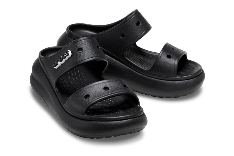 Crocs Crush Sandal Release black white purple chunky 