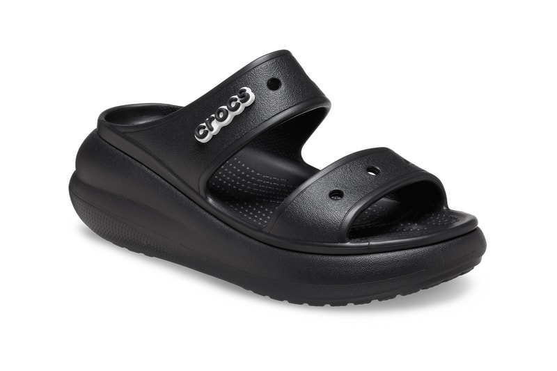 Crocs Crush Sandal Release black white purple chunky 