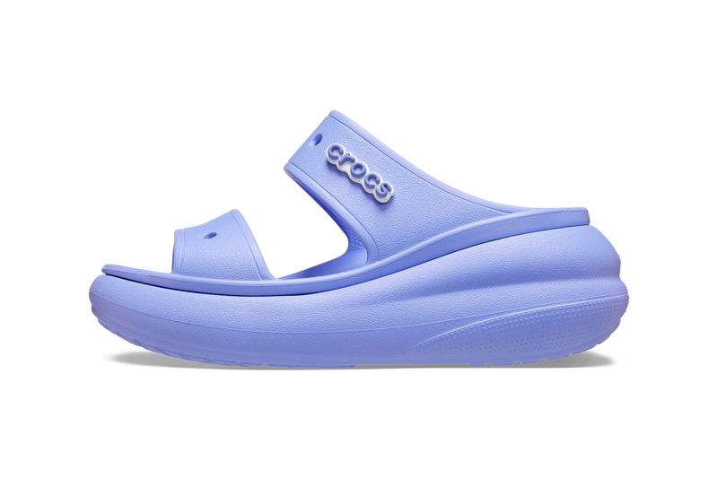 Crocs Crush Sandal Release black white purple chunky 