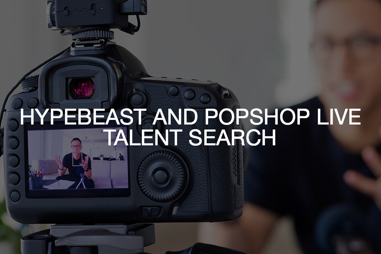 HYPEBEAST POPSHOP LIVE Host Livestream Series Emerging Journalists Creators Writers How to Apply Shoppable Virtual Stream Live Filming Session On-Air Tri-State Personality Anchoring News Fashion Footwear Streetwear Verticals Music Entertainment Purchasing Power AI NFTs Live Feedback Online Shopping