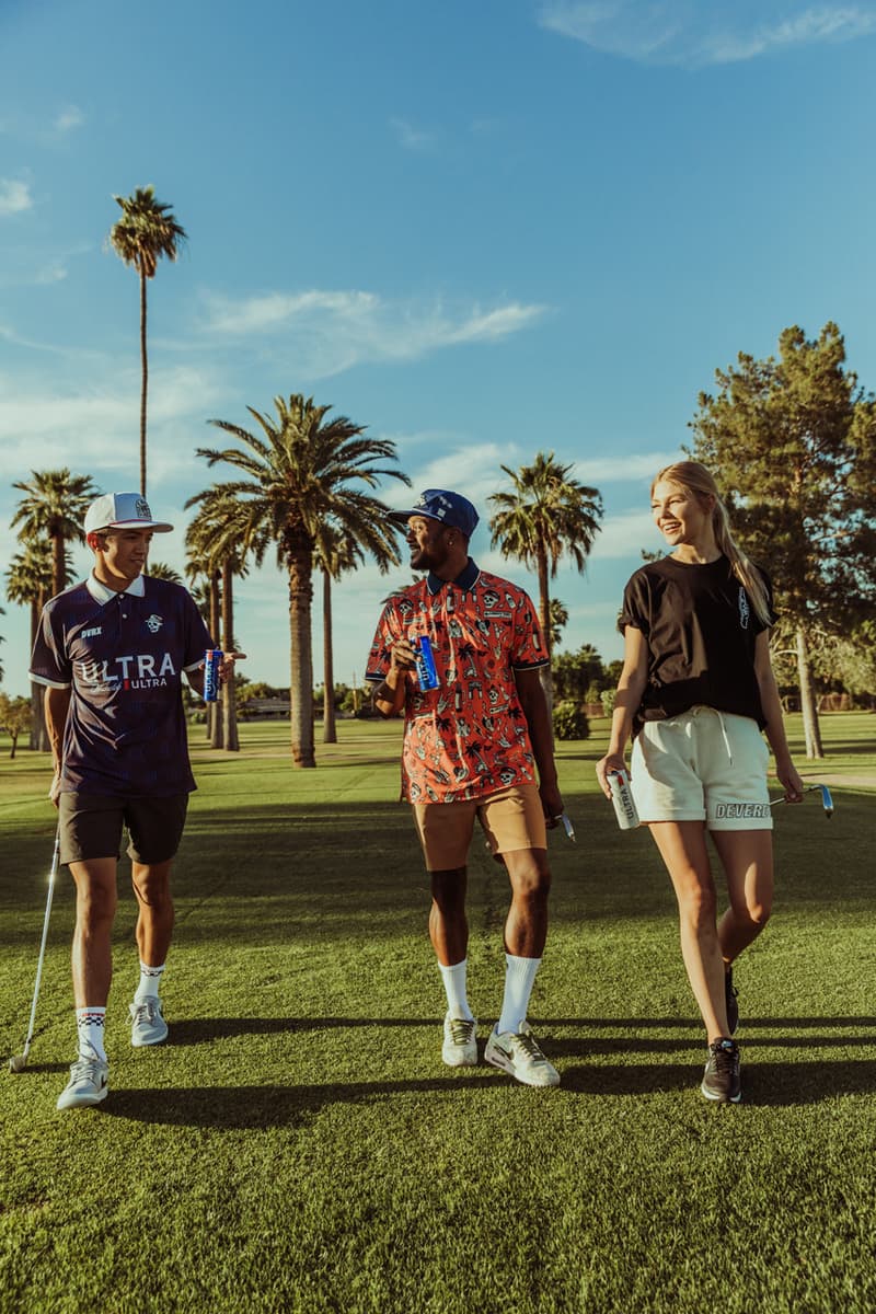 Michelob Ultra Organic Seltzer HYPEGOLF Clubhouse SoHo Michelob Ultra x Devereux Collection Apparel Accessories RADAMIZ Alex Corporan Andrew Singh Corey Townes DJ