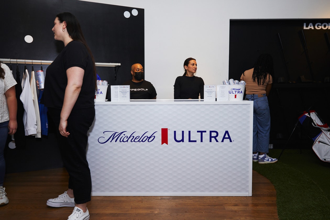 Michelob Ultra Organic Seltzer HYPEGOLF Clubhouse SoHo Michelob Ultra x Devereux Collection Apparel Accessories RADAMIZ Alex Corporan Andrew Singh Corey Townes DJ