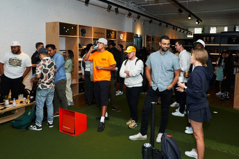 J. Lindeberg High Summer Collection Golf Apparel Launch Party HYPEGOLF Clubhouse 27 Mercer Street Trackman Simulator Five Iron Golf 