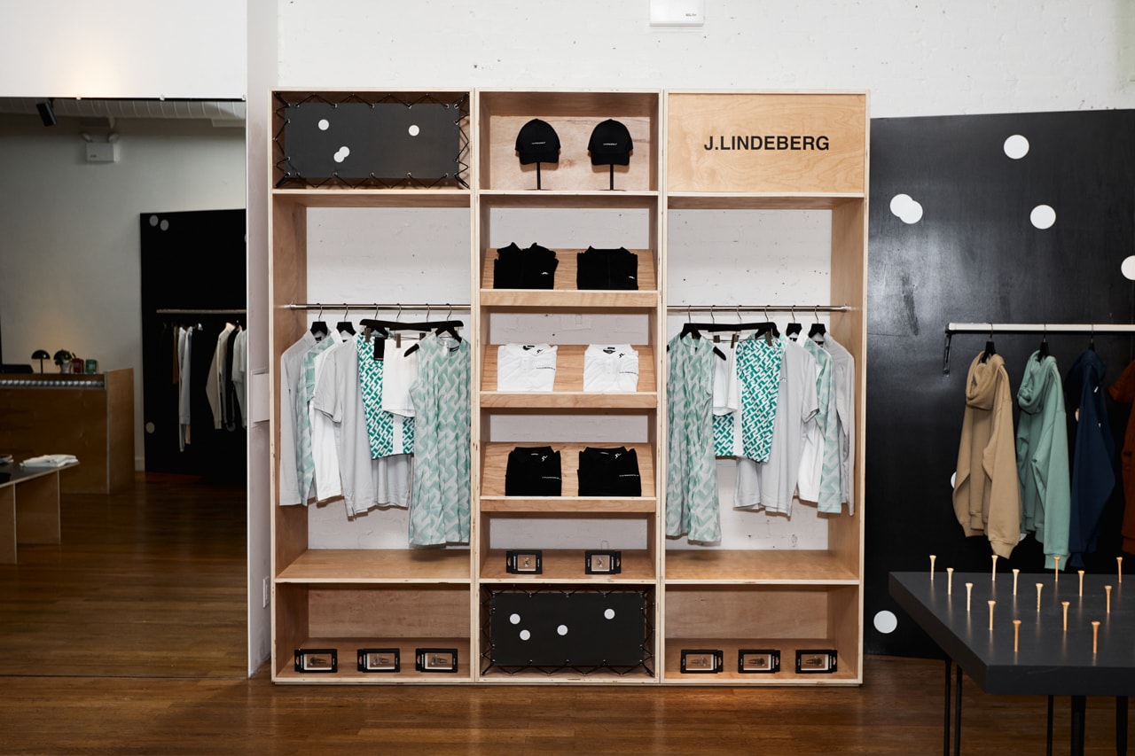 J.Linderberg HYPEGOLF Golf Apparel nyc clubhouse pop-up green white high summer
