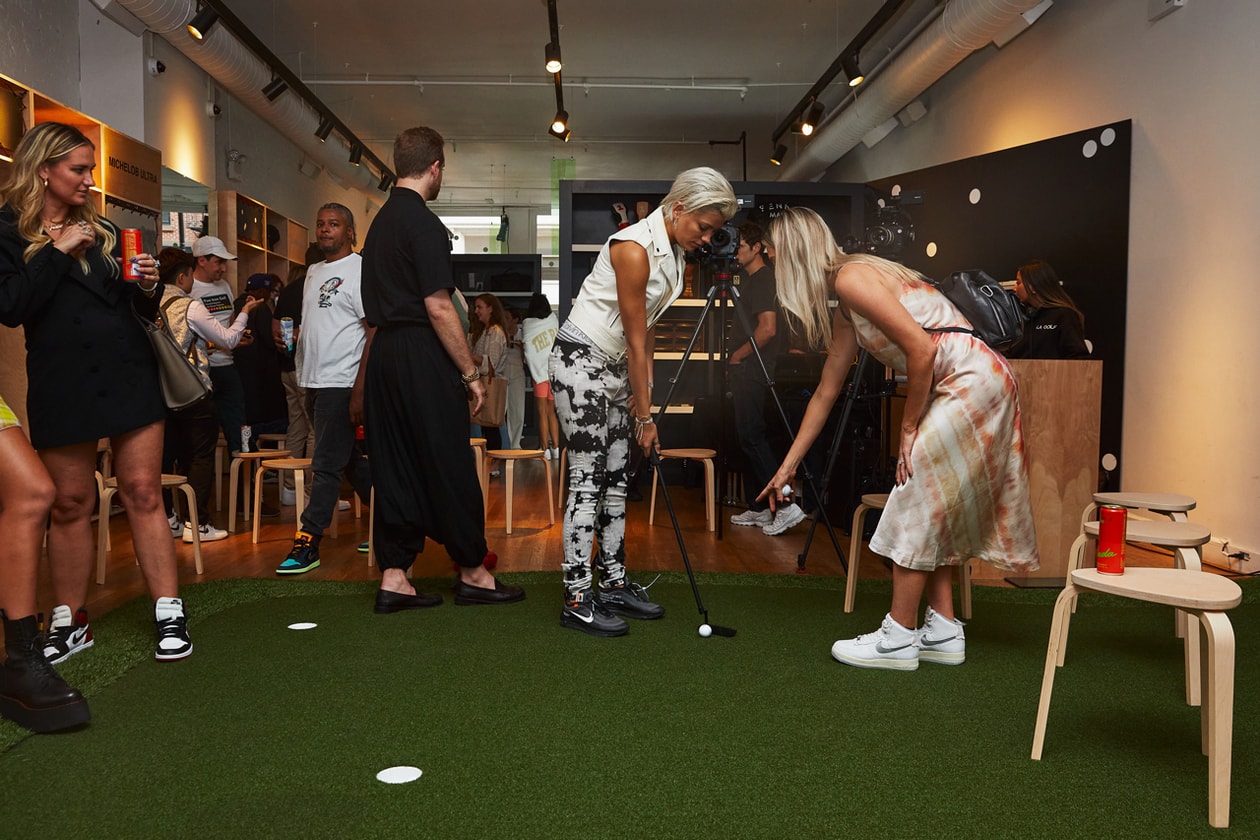 LA Golf HYPEGOLF Clubhouse Launch Party Panel Discussion Professional Golfer Paris Hilinski Creative Director Hoodie Capsule Apparel Collection All-Carbon Putter Shaft 