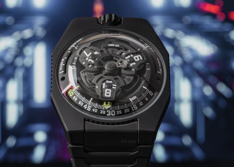 URWERK's UR-100V is Back in an All-Black Titanium Jacket