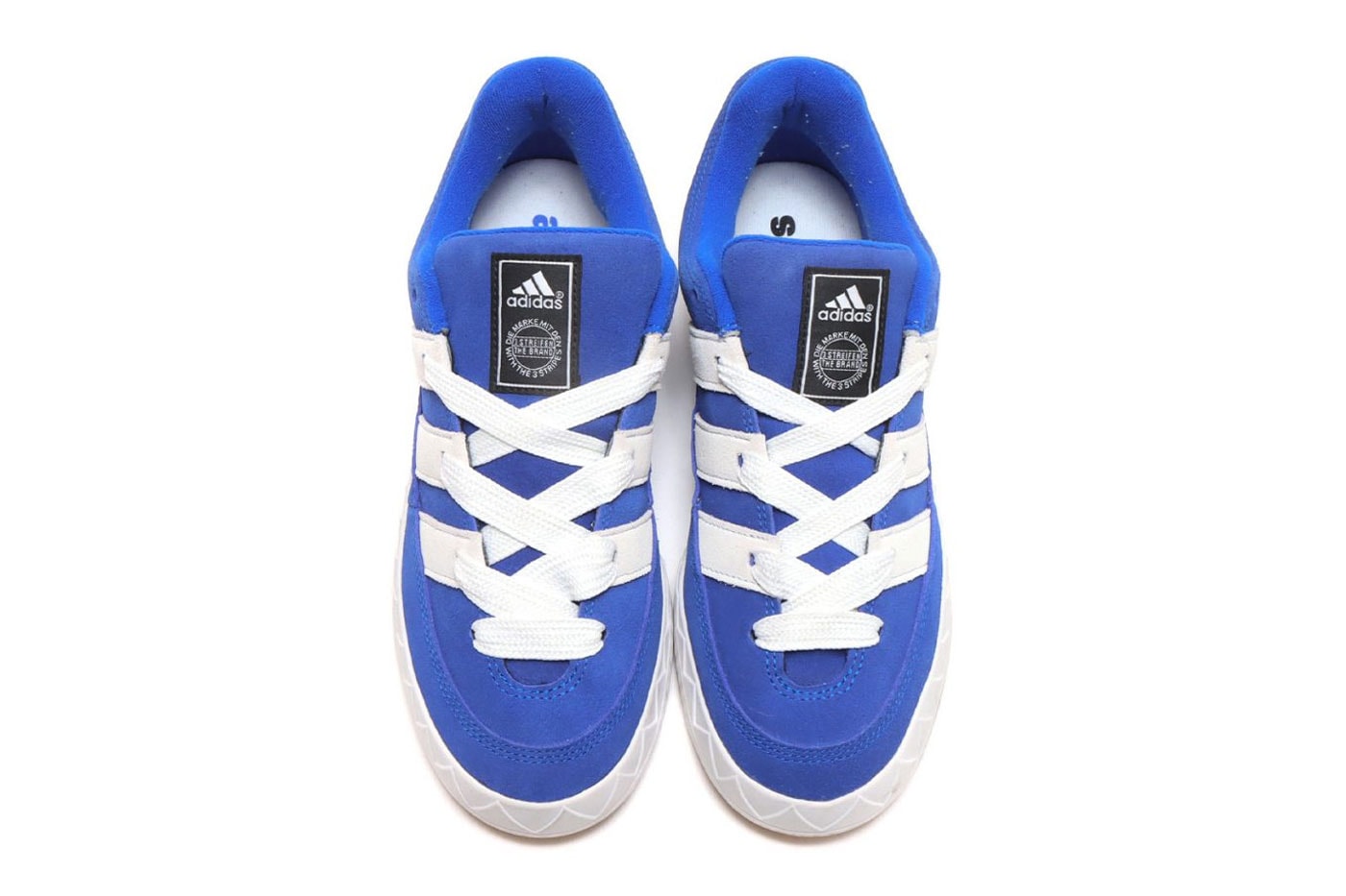 adidas Originals ADIMATIC sKetChboOok3 Japan Reveals Exclusive atmos blue white gum black label tooth accents three bars black tag suede gum release info date price 