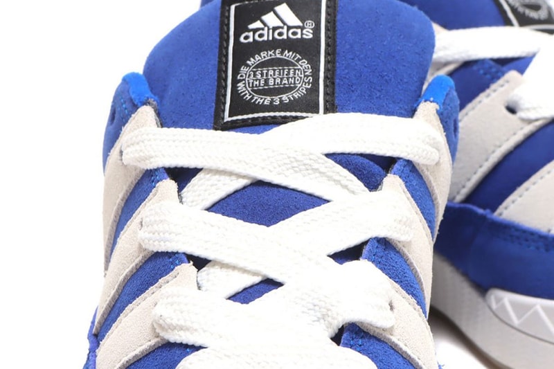 adidas Originals ADIMATIC sKetChboOok3 Japan Reveals Exclusive atmos blue white gum black label tooth accents three bars black tag suede gum release info date price 
