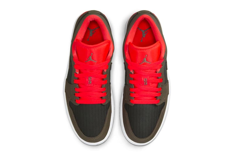 Air Jordan 1 Low Black Olive Bright Crimson Official Look Release Info DQ6076-002 Date Buy Price
