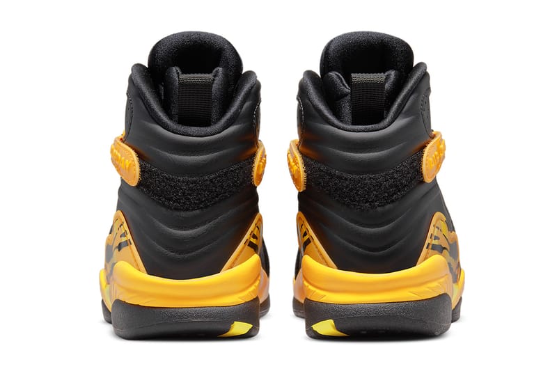 yellow and black jordan 8