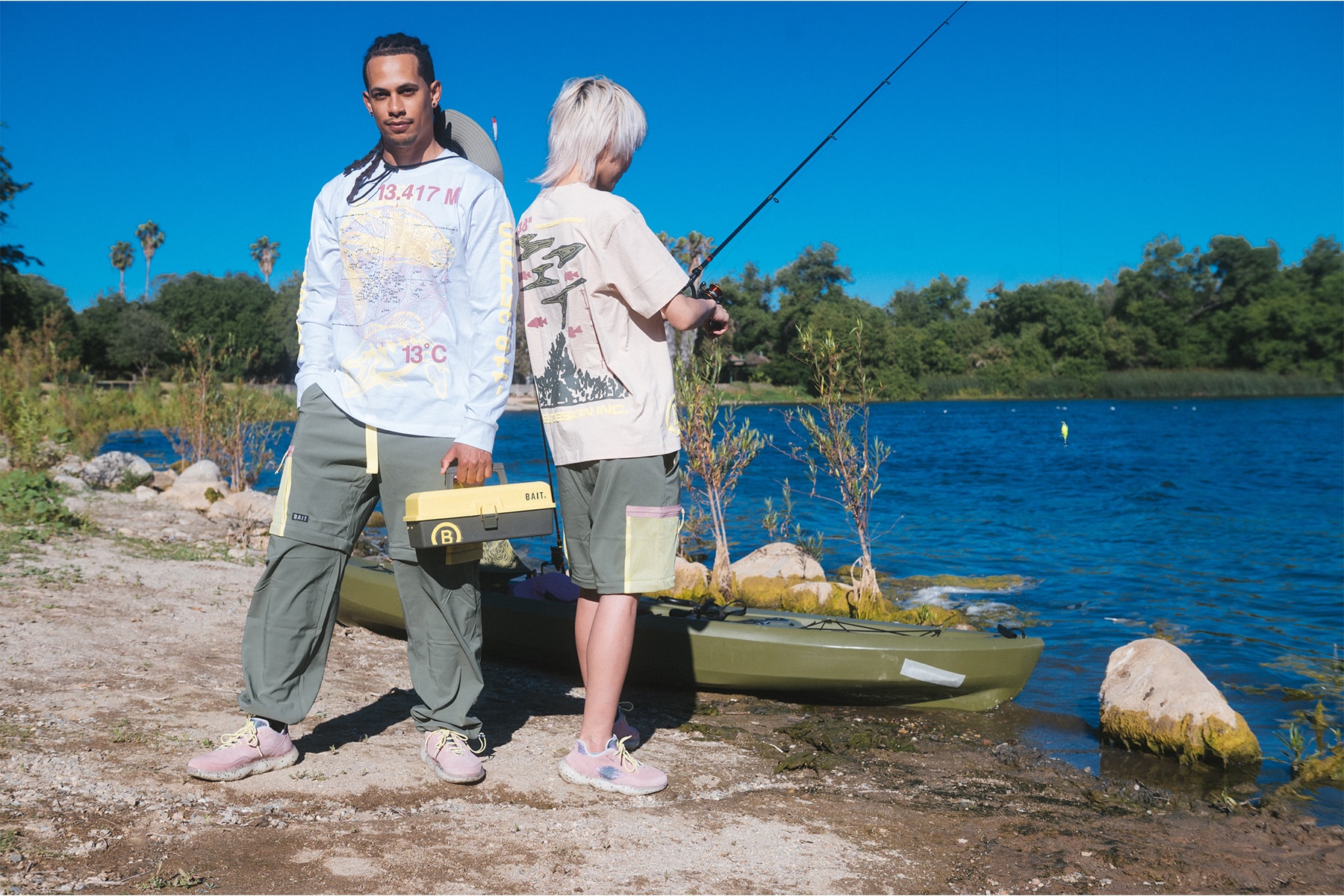 BAIT Columbia Sportswear fishing collection lookbook outdoors hiking fishing 
