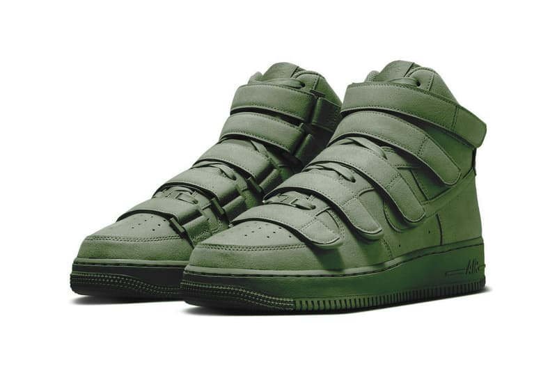 Take an Official Look at the Billie Eilish x Nike Air Force 1 High "Sequoia" DM7926-300 green af1 velcro eco friendly