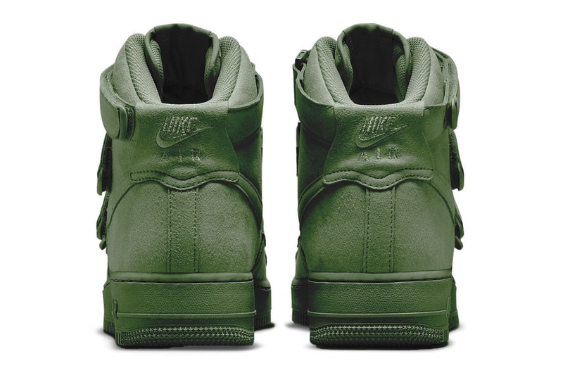 Take an Official Look at the Billie Eilish x Nike Air Force 1 High "Sequoia" DM7926-300 green af1 velcro eco friendly