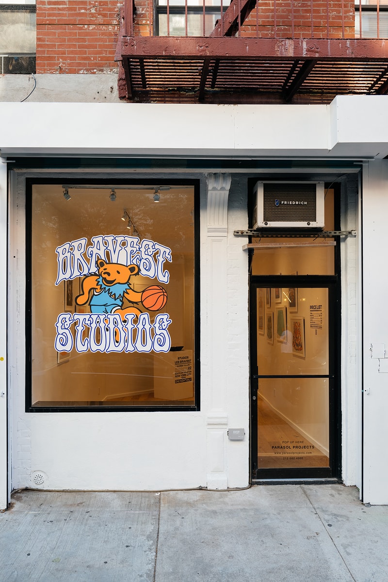 bravest studios soho pop up shop shorts tee hat