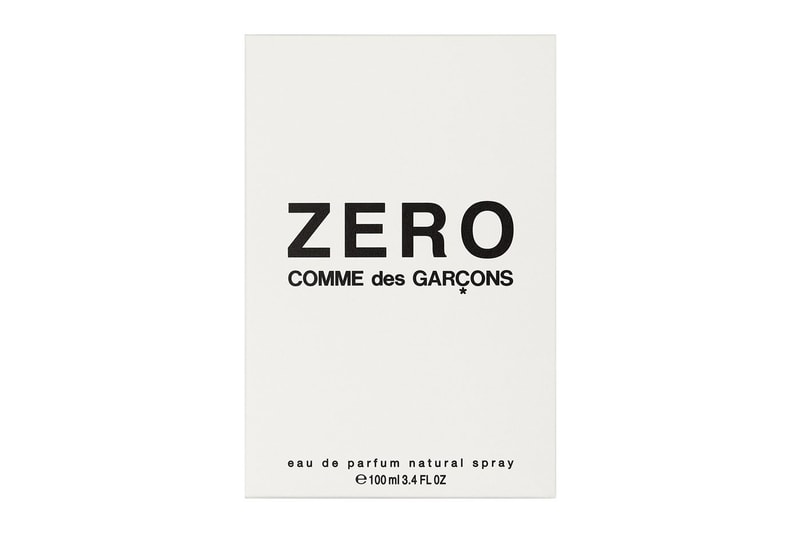 Comme des garcons parfums zero eau de perfum natural sprayglass 100ml release info date price 