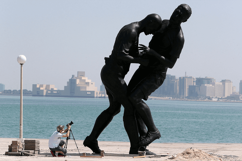 Zinedine Zidane Statue 3-2-1 Museum Qatar