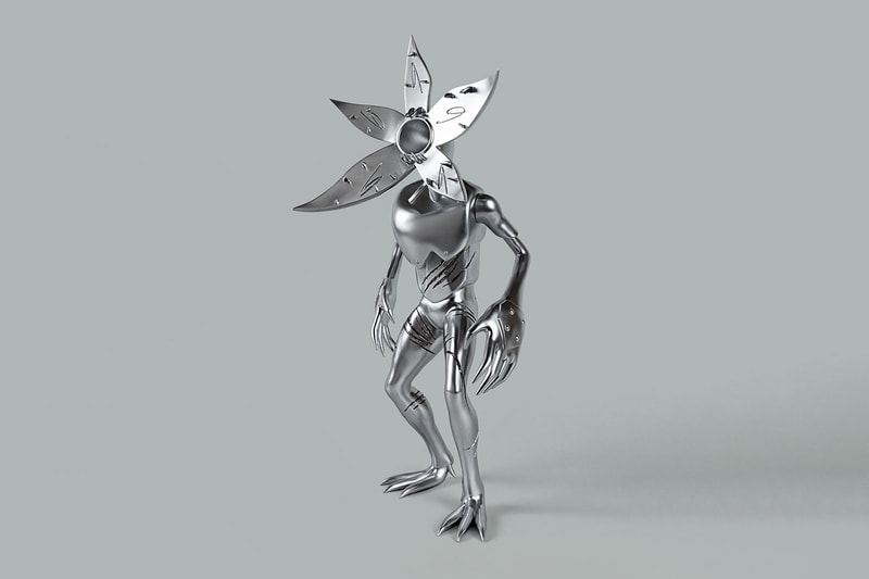 Demogorgon by FUTURA stainless steel stranger things Sculpture Release Info arr allrightsreserved