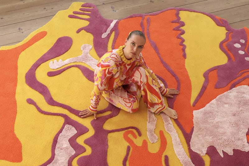 Emilie Helmstedt's Brain Activity Takes Shape as a Rug in Collaboration With All Matters Studio