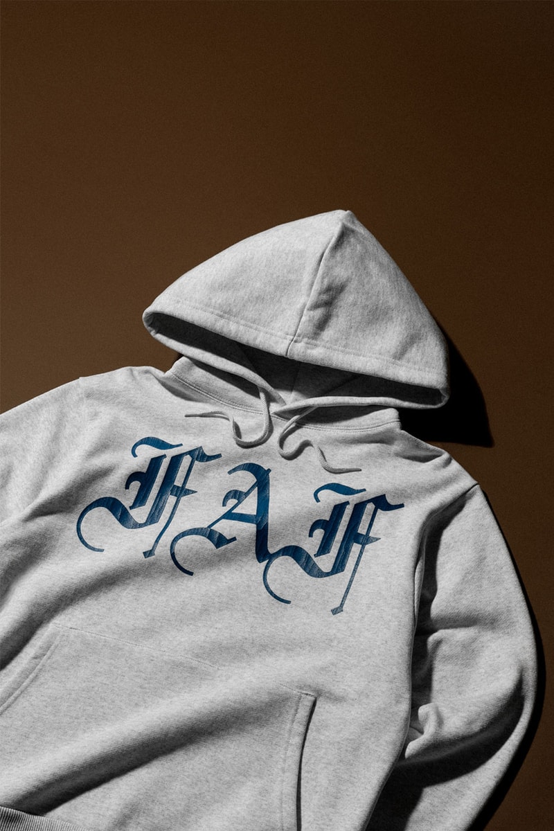 FAF Fake As Flowers YouthQuake HBX Exclusive Release Info Buy Price Logo Hoodie Gray Graphic Shirt Necklace