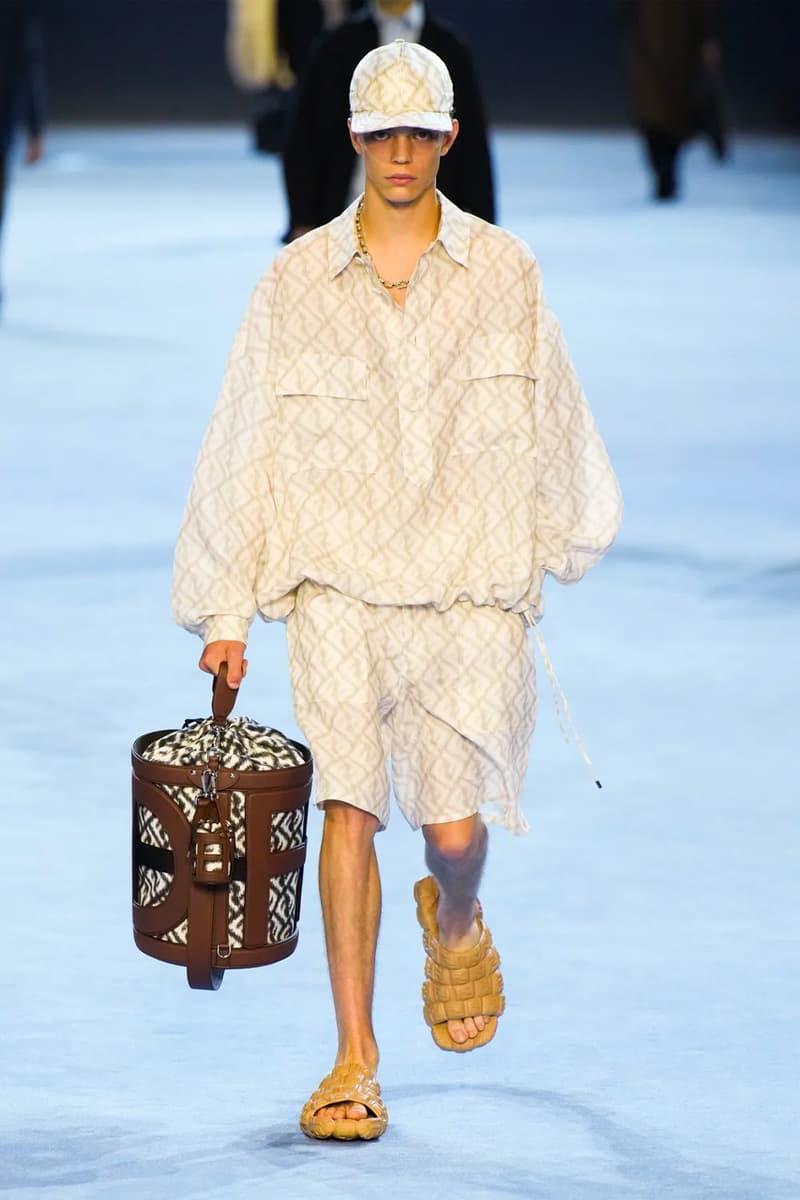 Fendi Spring Summer 2023 SS23 Runway Show Milan Fashion Week Mens Silvia Venturini Fendi Baguette Bag Denim