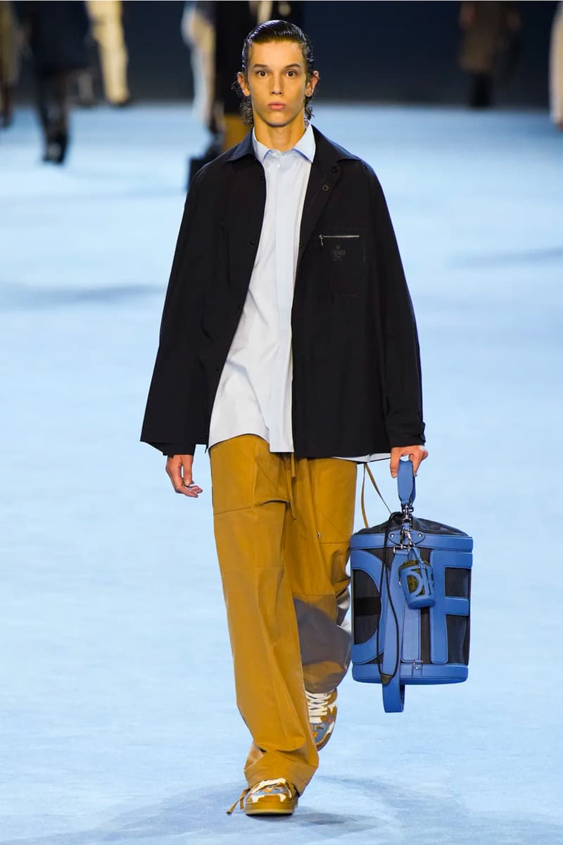 Fendi Spring Summer 2023 SS23 Runway Show Milan Fashion Week Mens Silvia Venturini Fendi Baguette Bag Denim