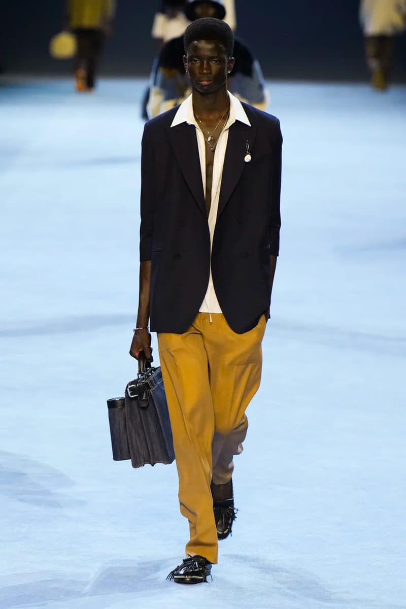 Fendi Spring Summer 2023 SS23 Runway Show Milan Fashion Week Mens Silvia Venturini Fendi Baguette Bag Denim