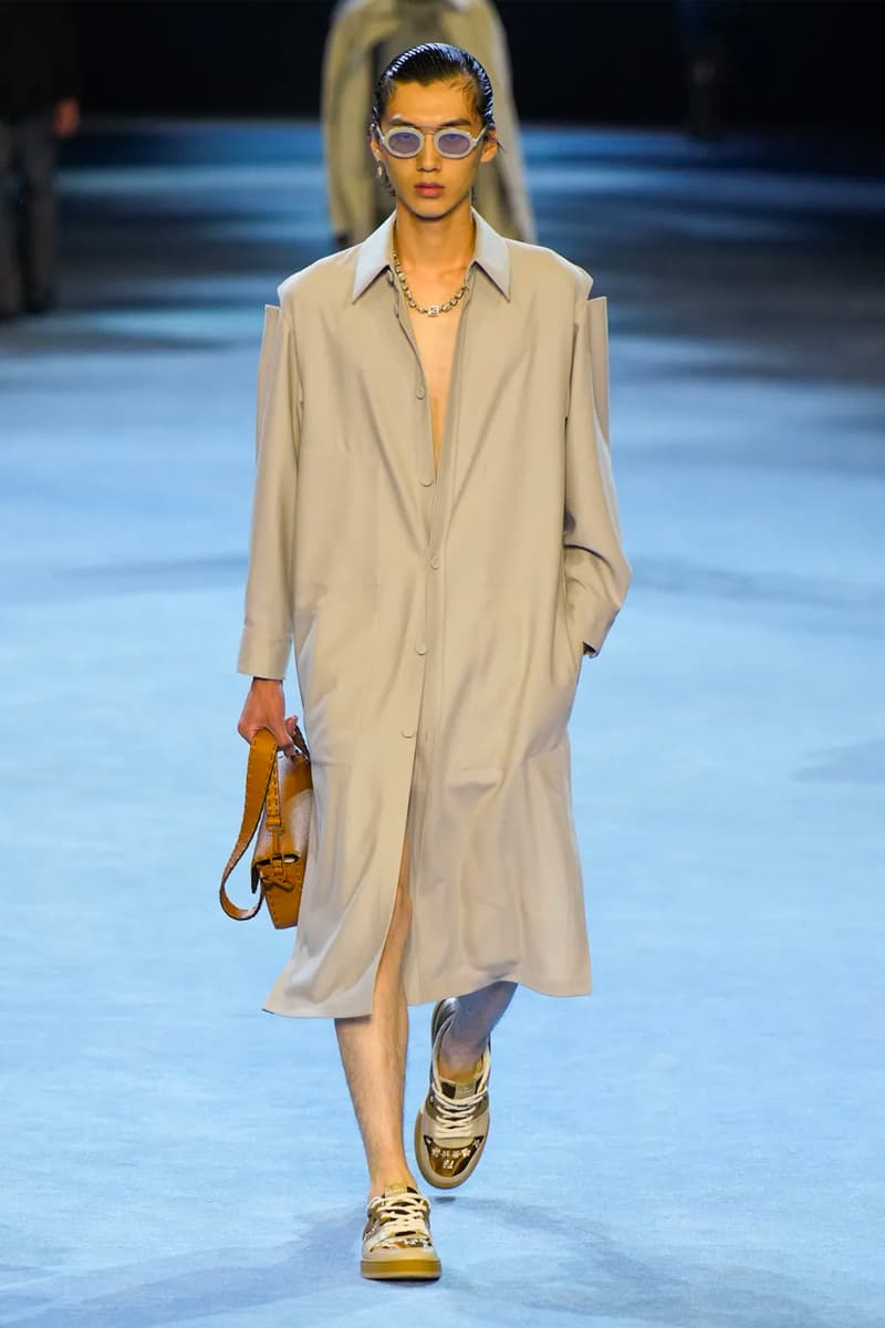 Fendi Spring Summer 2023 SS23 Runway Show Milan Fashion Week Mens Silvia Venturini Fendi Baguette Bag Denim