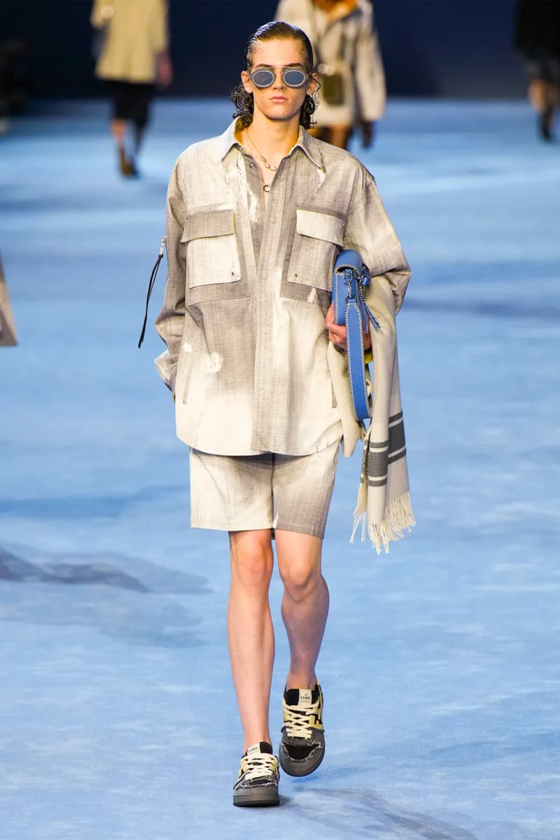 Fendi Spring Summer 2023 SS23 Runway Show Milan Fashion Week Mens Silvia Venturini Fendi Baguette Bag Denim