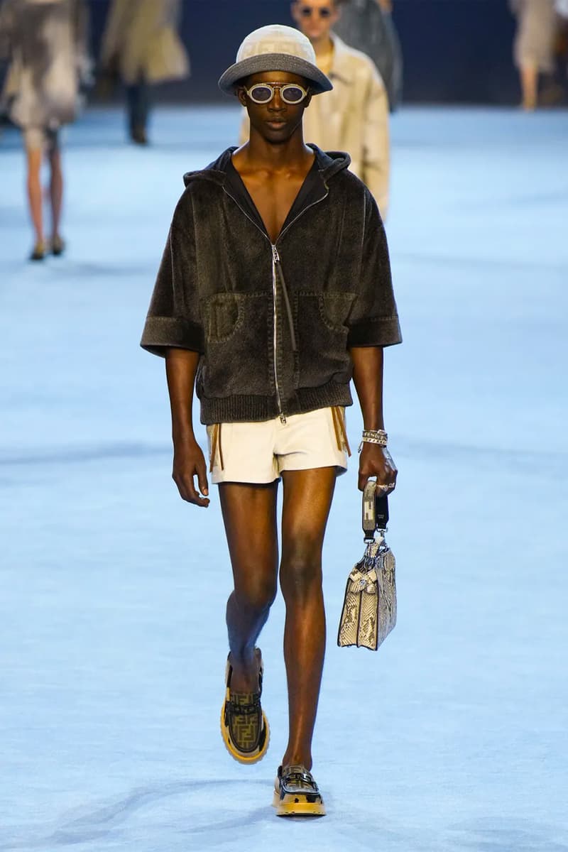 Fendi Spring Summer 2023 SS23 Runway Show Milan Fashion Week Mens Silvia Venturini Fendi Baguette Bag Denim