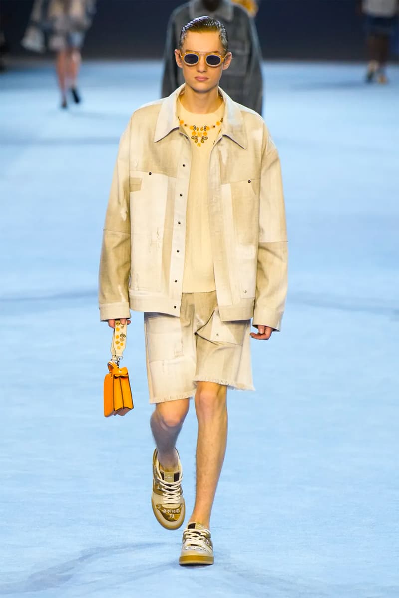 Fendi Spring Summer 2023 SS23 Runway Show Milan Fashion Week Mens Silvia Venturini Fendi Baguette Bag Denim