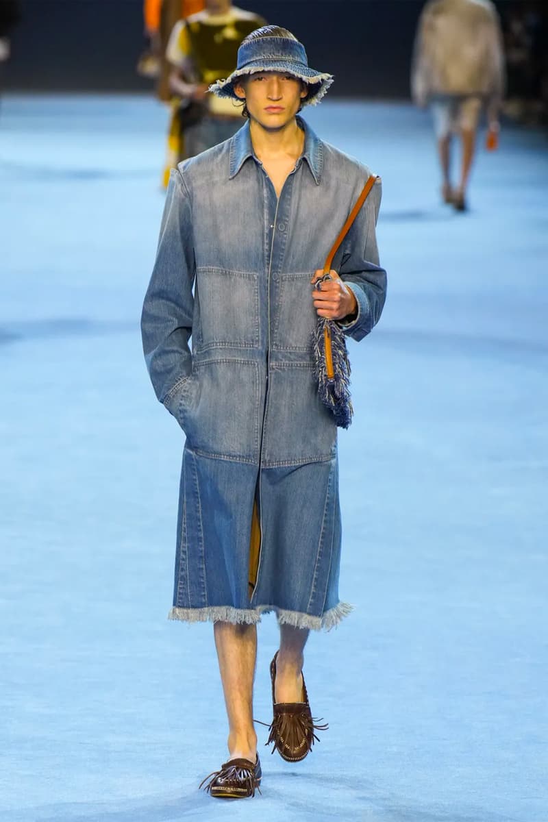 Fendi Spring Summer 2023 SS23 Runway Show Milan Fashion Week Mens Silvia Venturini Fendi Baguette Bag Denim