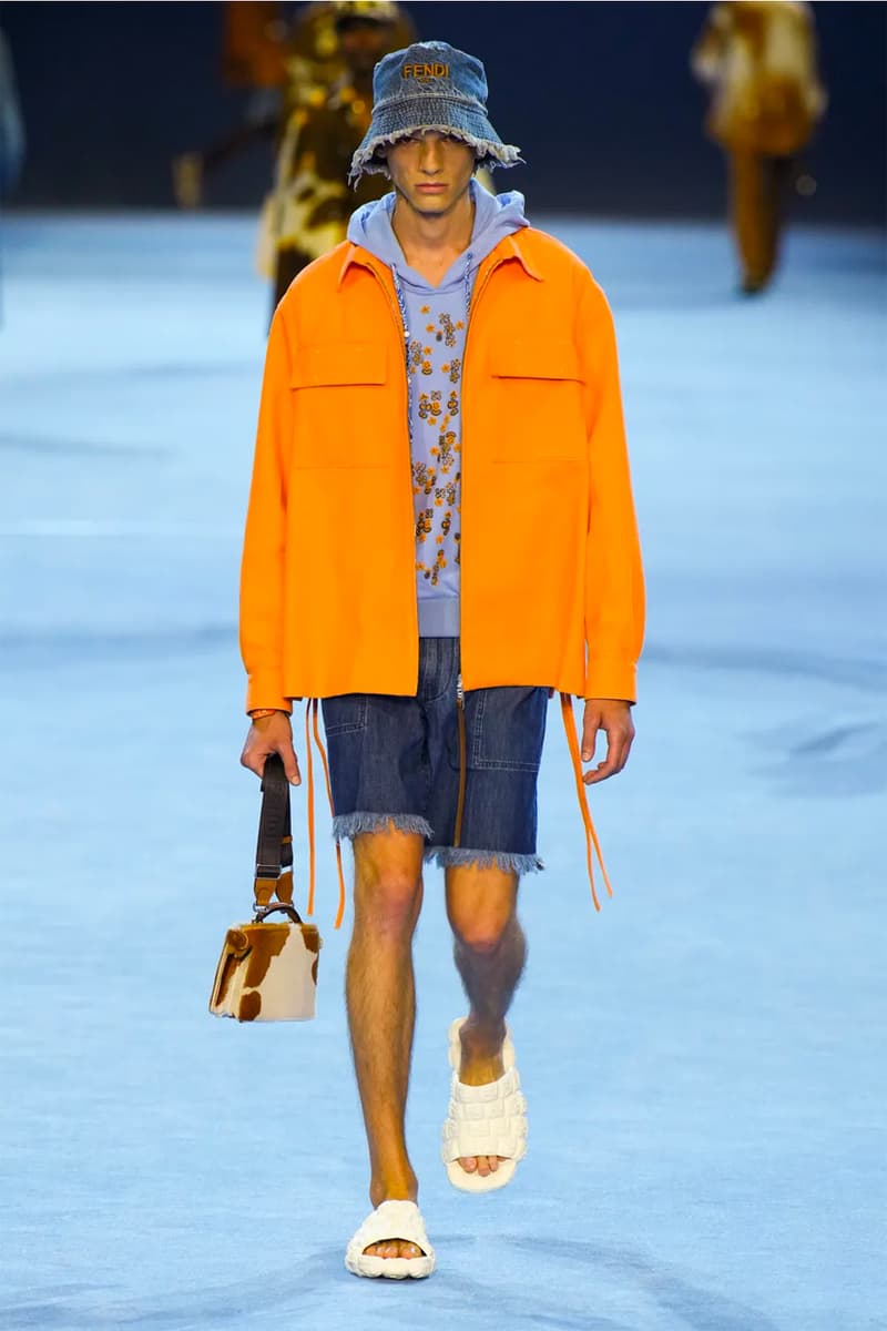 Fendi Spring Summer 2023 SS23 Runway Show Milan Fashion Week Mens Silvia Venturini Fendi Baguette Bag Denim