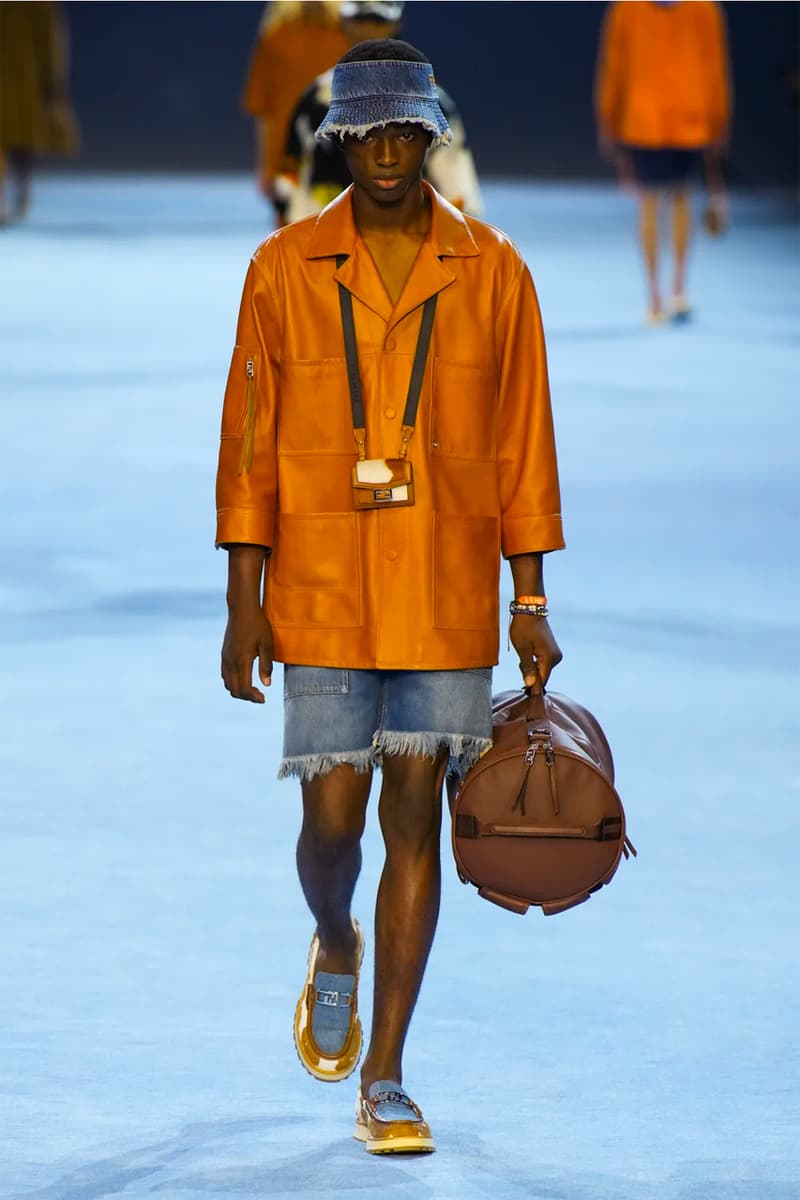 Fendi Spring Summer 2023 SS23 Runway Show Milan Fashion Week Mens Silvia Venturini Fendi Baguette Bag Denim