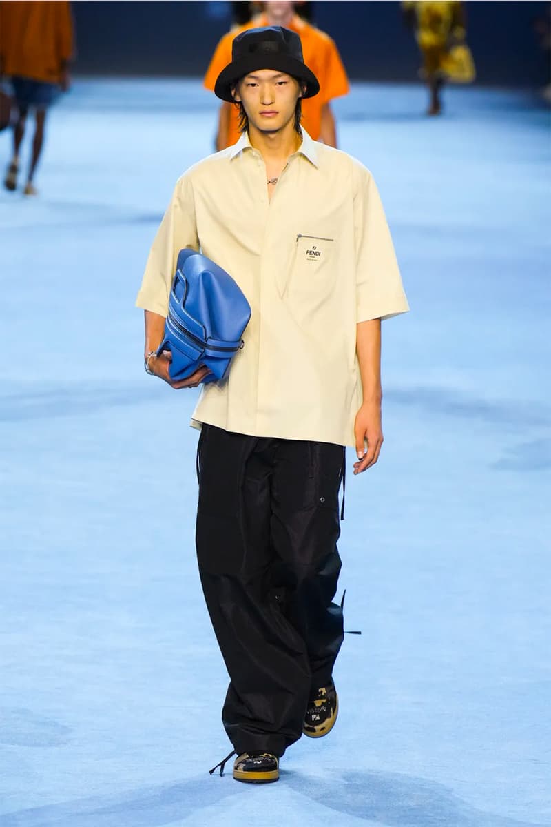 Fendi Spring Summer 2023 SS23 Runway Show Milan Fashion Week Mens Silvia Venturini Fendi Baguette Bag Denim