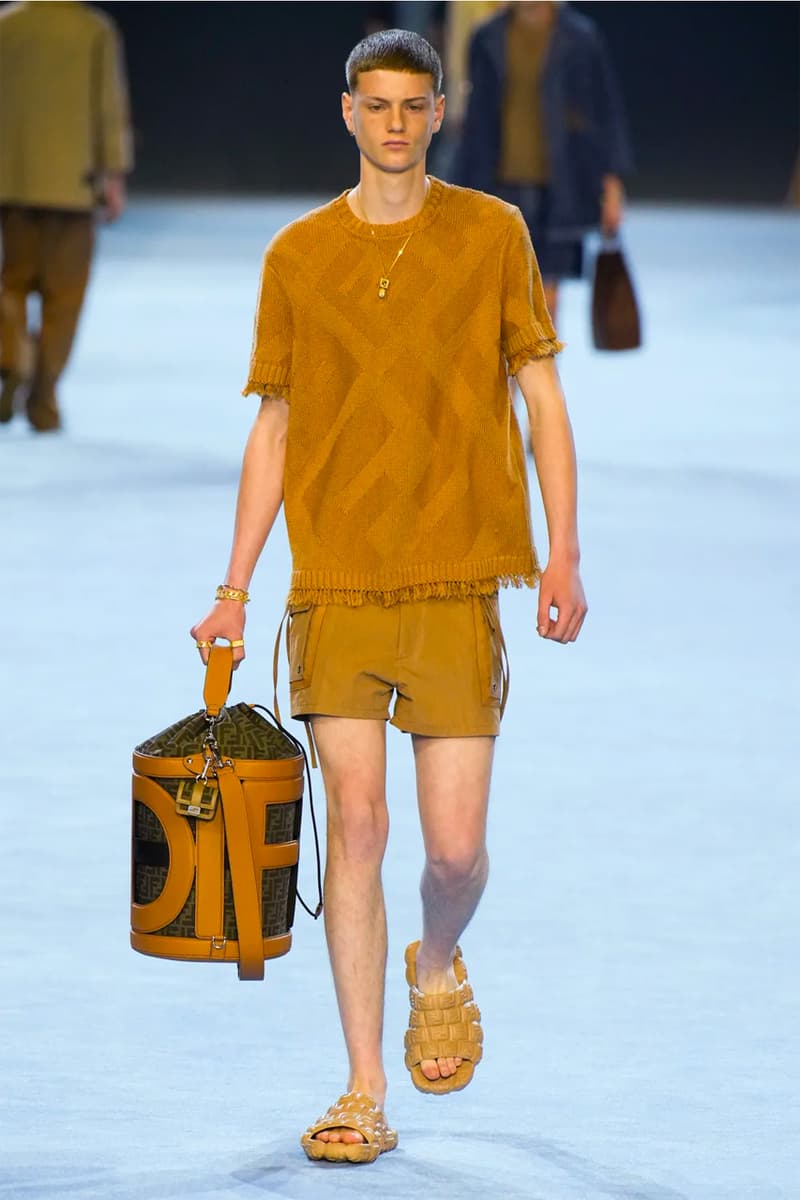 Fendi Spring Summer 2023 SS23 Runway Show Milan Fashion Week Mens Silvia Venturini Fendi Baguette Bag Denim