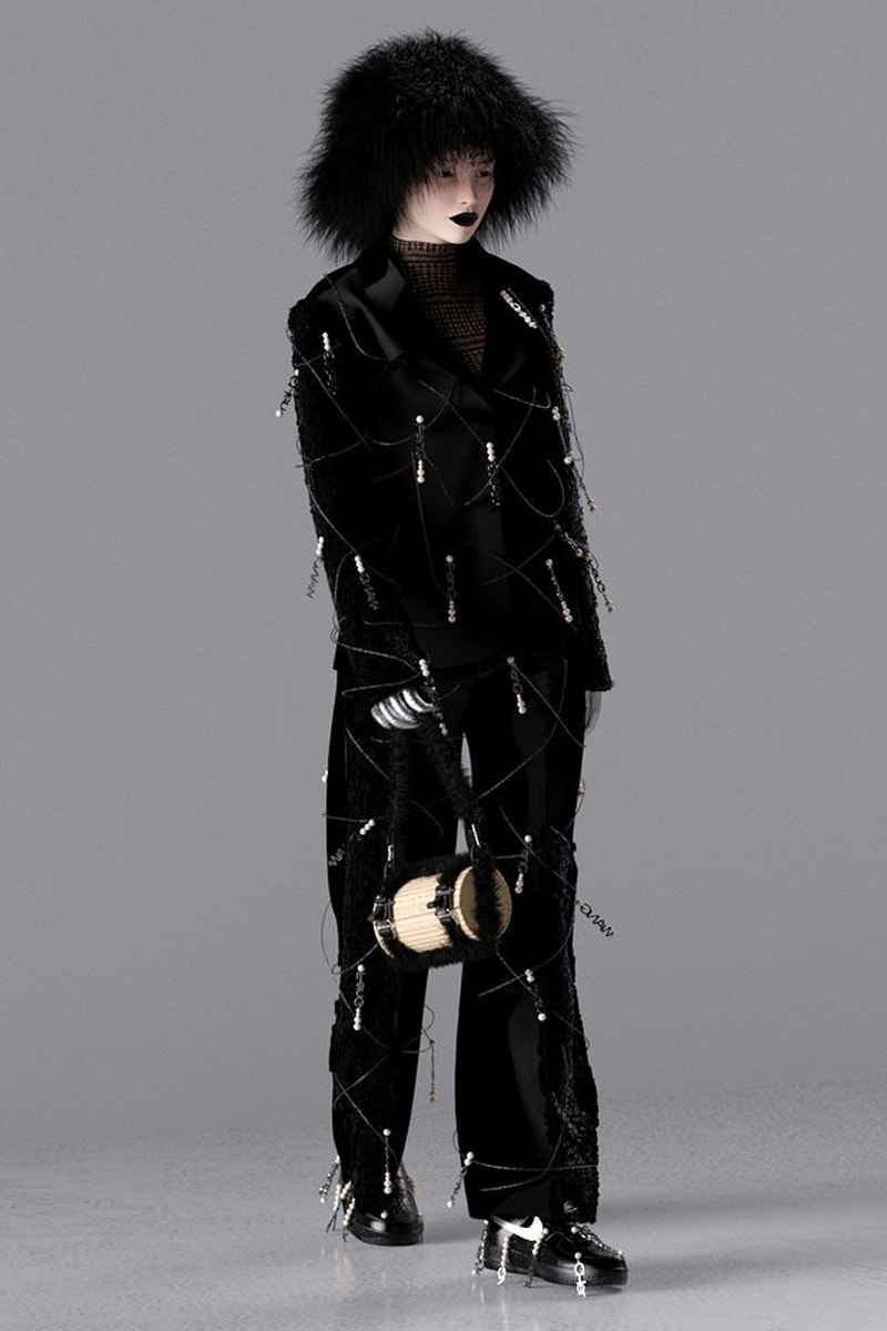 Feng Chen Wang Shanghai Fashion Week Metaverse show real virtual men women made to measure seasonless fw22 custom nike air force 1 sneakers release info date