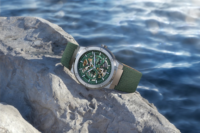 salvatore Ferragamo f-80 skeleton watch national ocean month sustainable watches