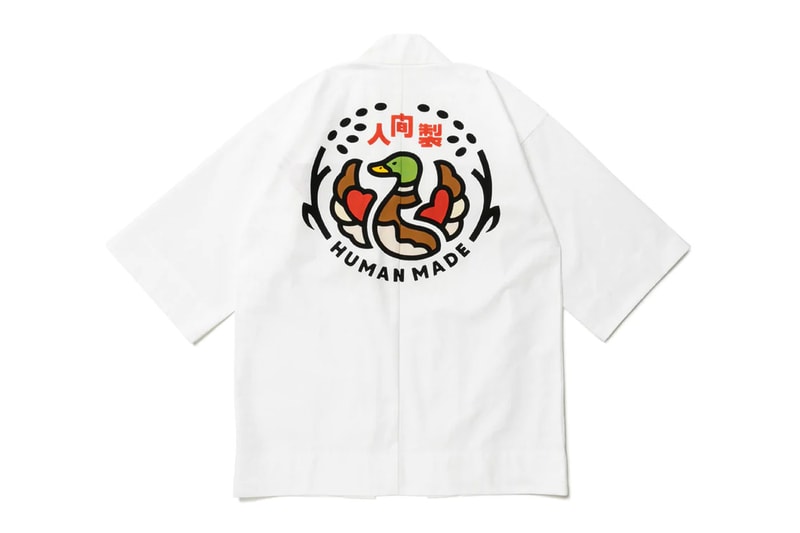 Human Made made in human capsule collection traditional happi coat graphic tee indigo wind chimes papier mache lucky cats chopstick rests release info date price