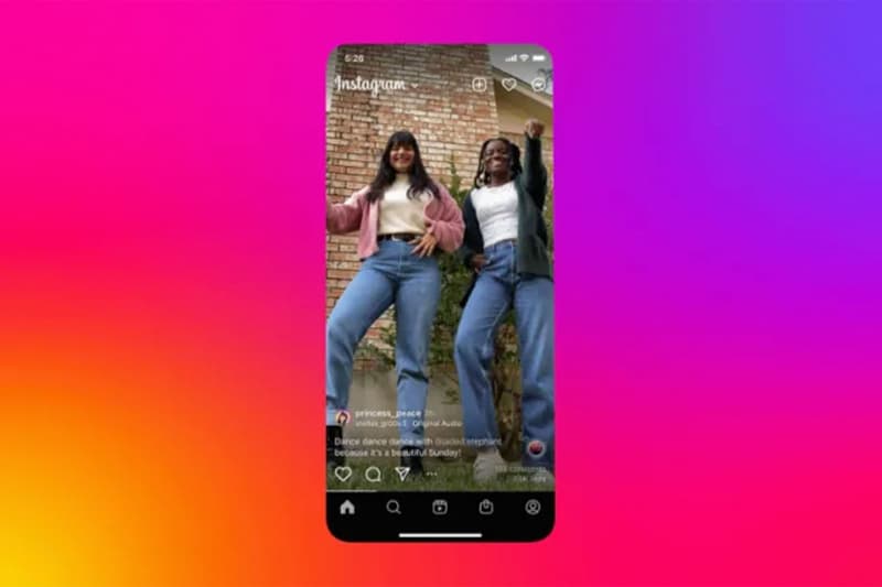 Instagram meta facebook tik tok testing full screen main feed tweaks shortcuts reels news info