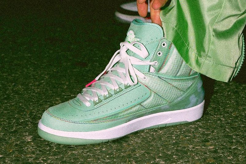 green and white jordans 12